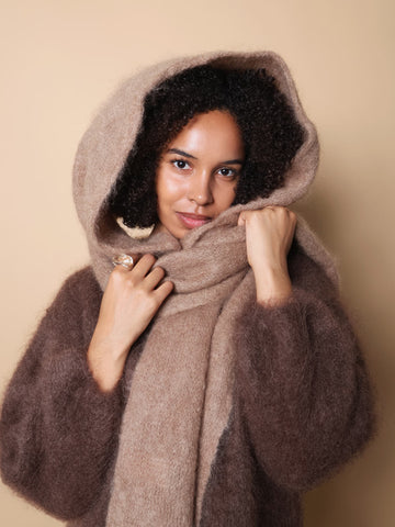 Heavy cloud kid mohair scarf