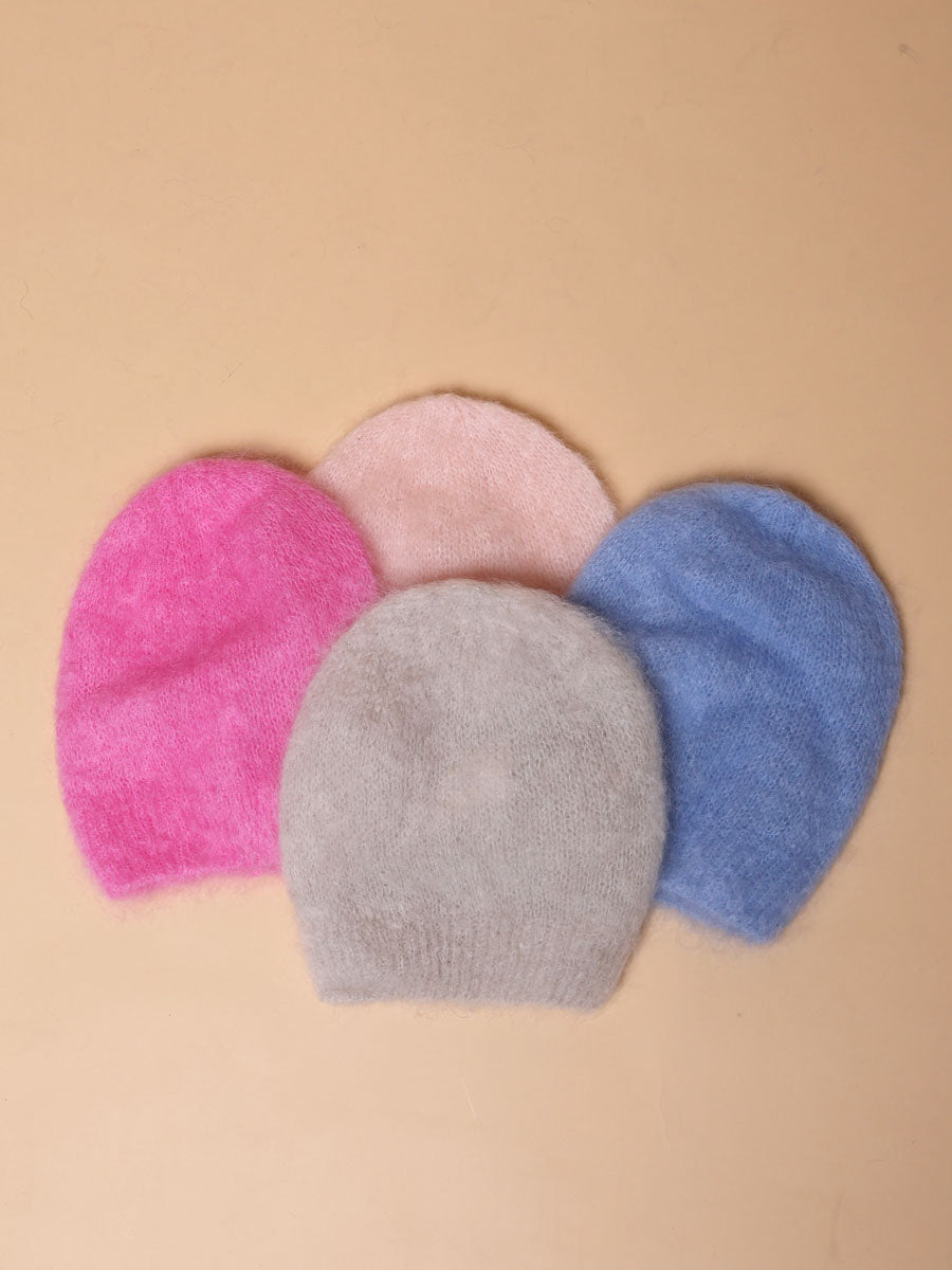 Heavy cloud kid mohair beanie