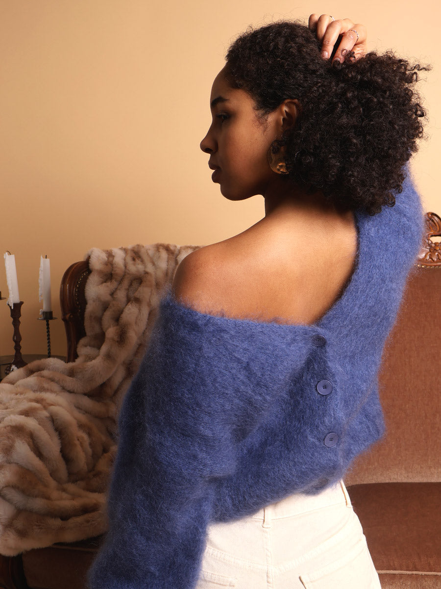 Soft kid mohair cardigan