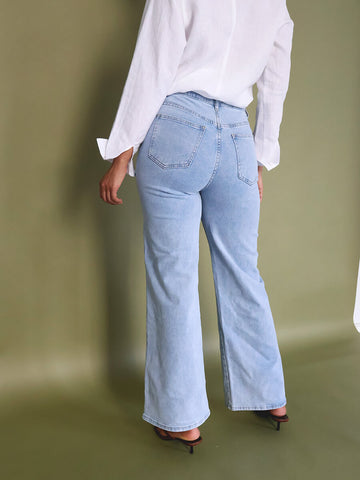 Wide leg leveälahkeiset farkut