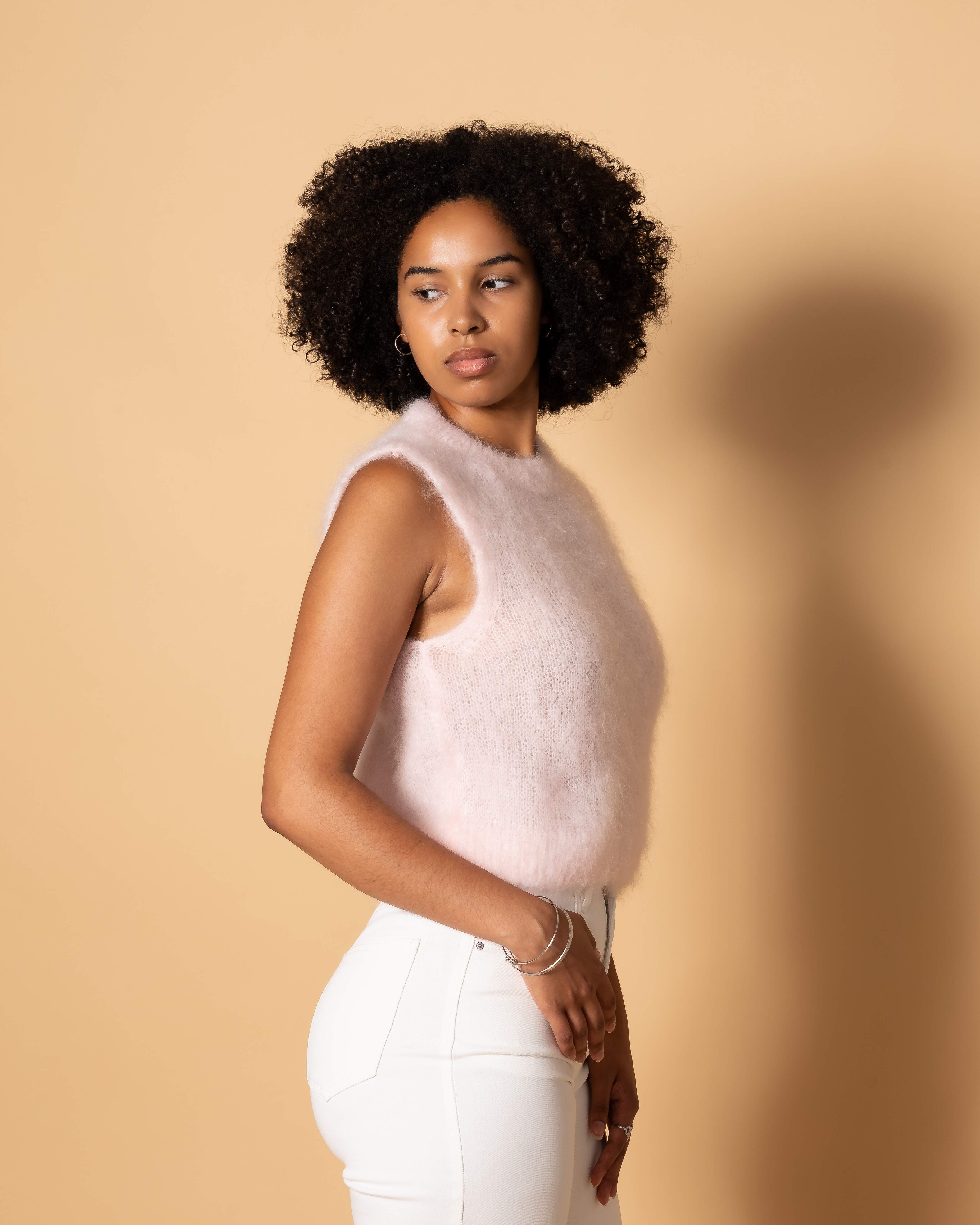 Cozy kid mohair knit top