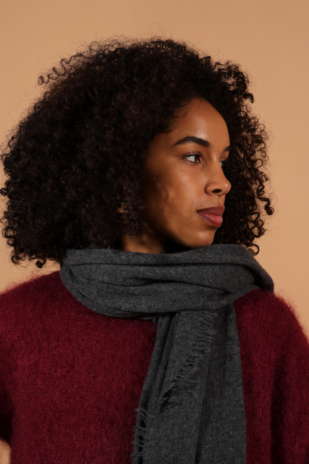 Heavy cloud kid mohair scarf