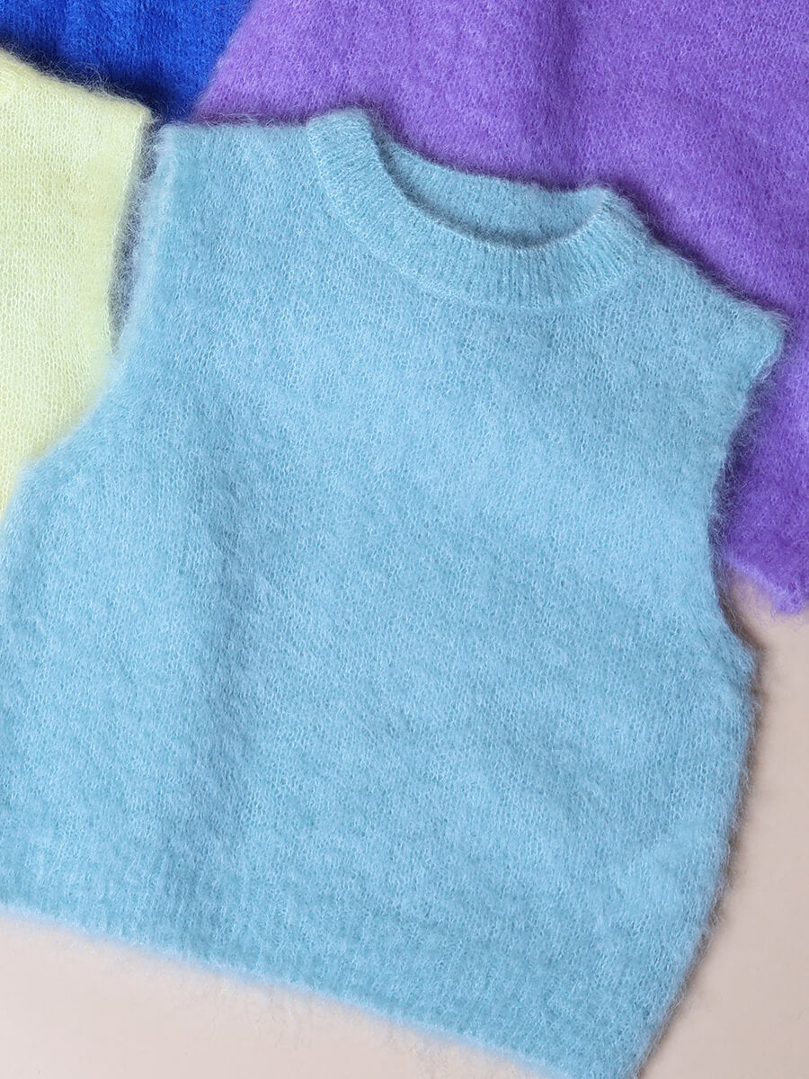 Cozy kid mohair knit top