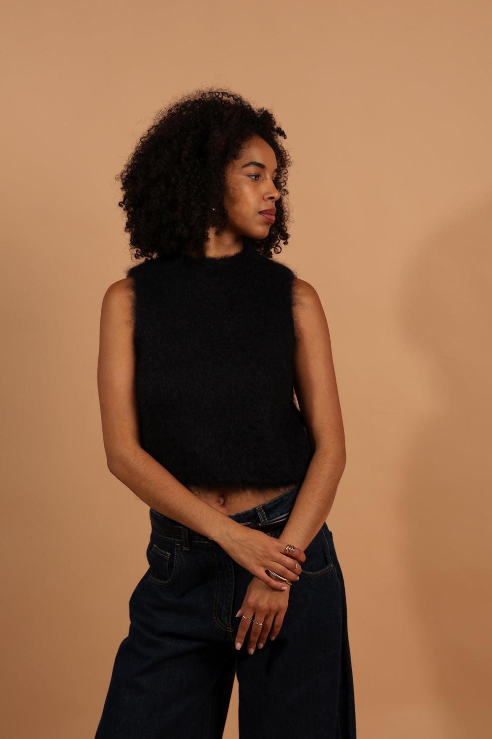 Cozy kid mohair knit top