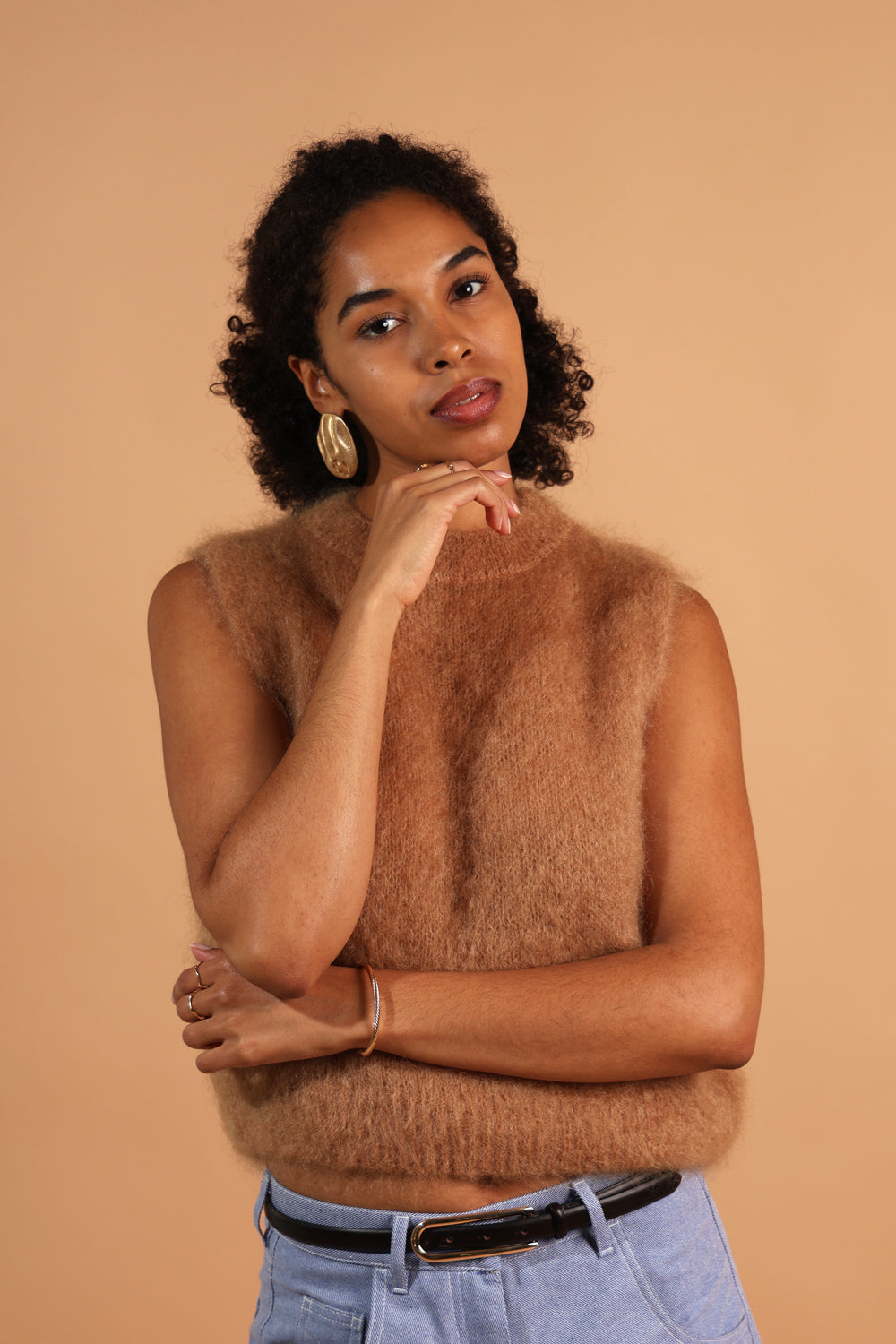 Cozy kid mohair knit top