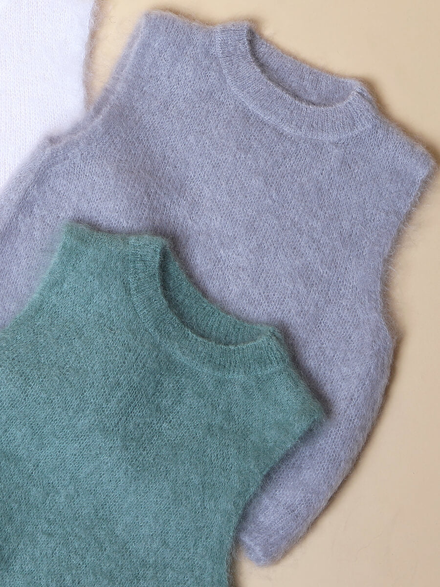 Cozy kid mohair knit top