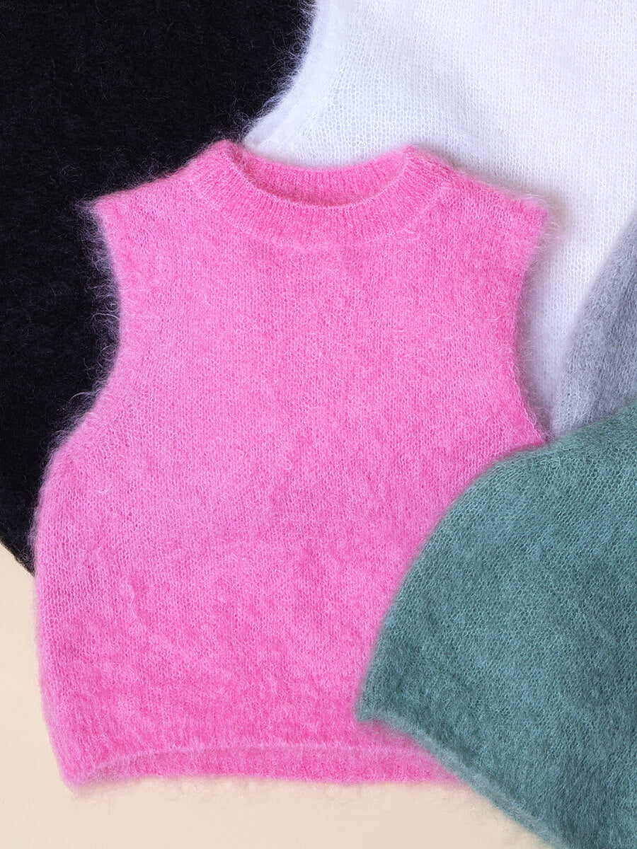 Cozy kid mohair knit top