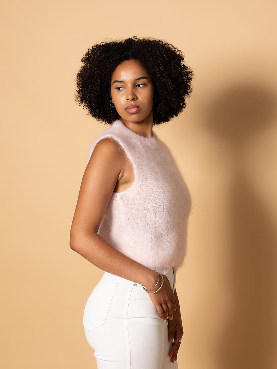 Cozy kid mohair knit top