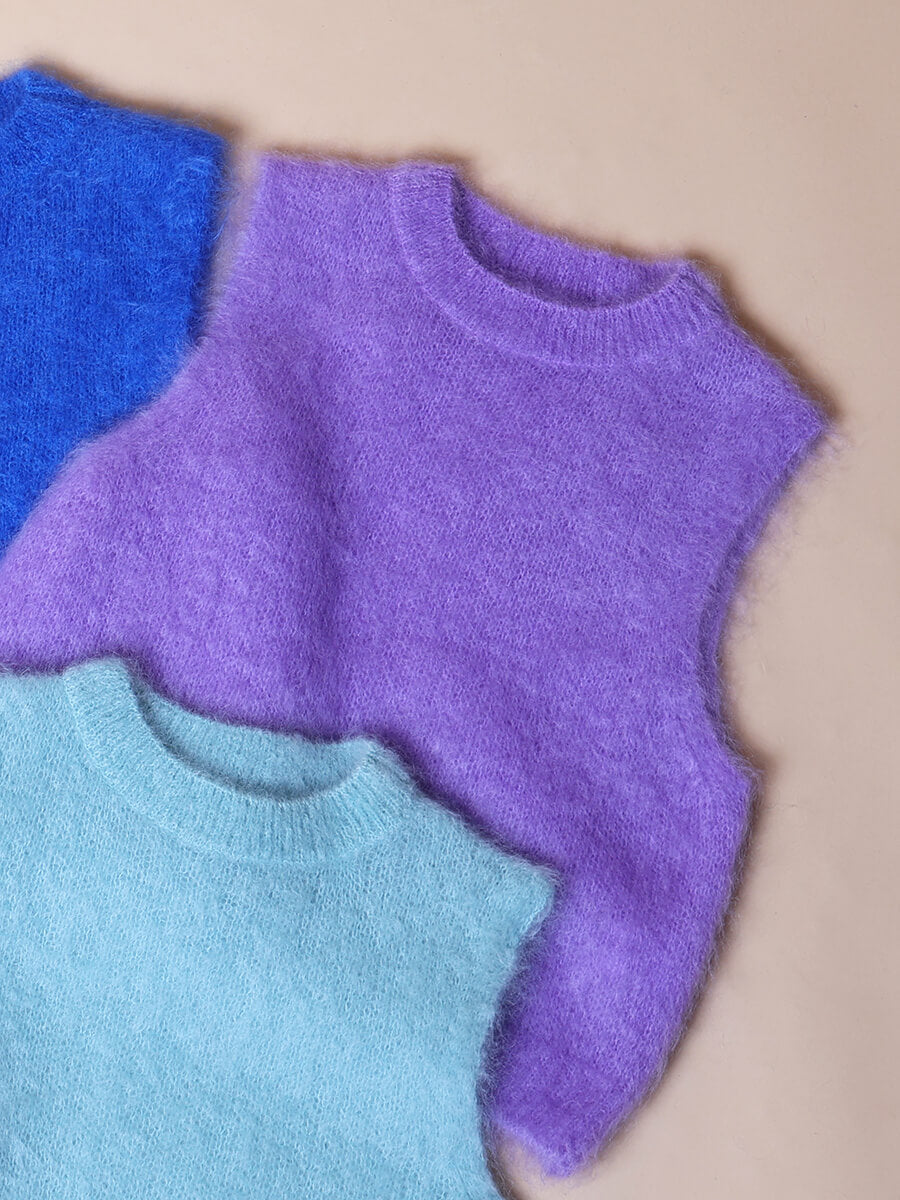 Cozy kid mohair knit top