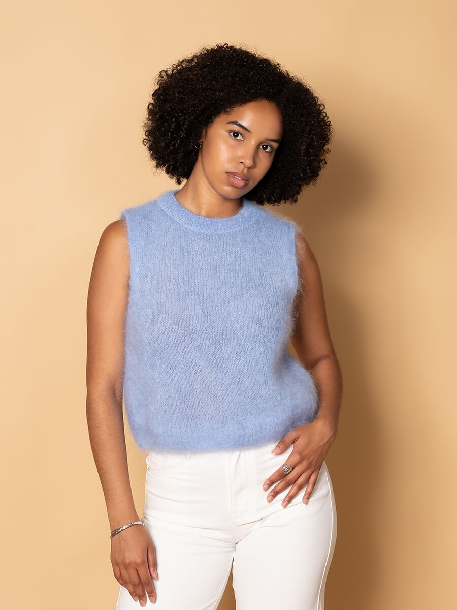 Cozy kid mohair knit top