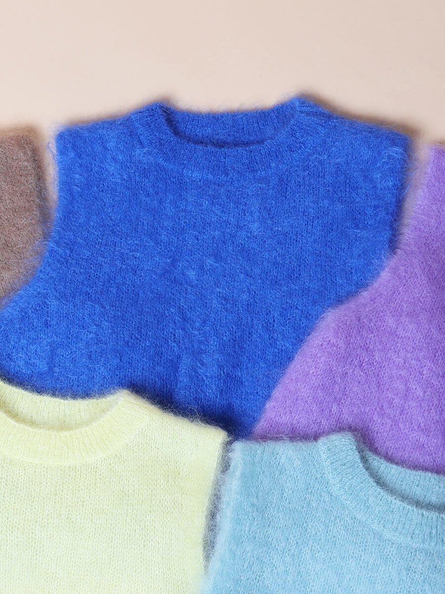 Cozy kid mohair knit top