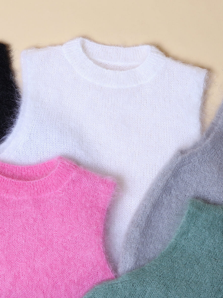 Cozy kid mohair knit top