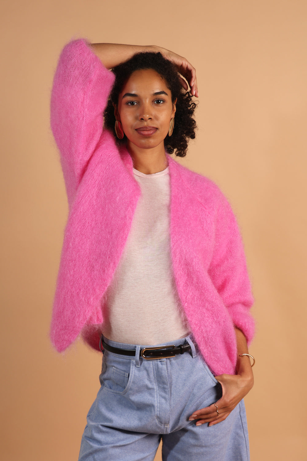 THE TOÉ PARASOL KID MOHAIR CARDIGAN ピンク Parasol Kid Mohair Cardigan – THE TOÉ