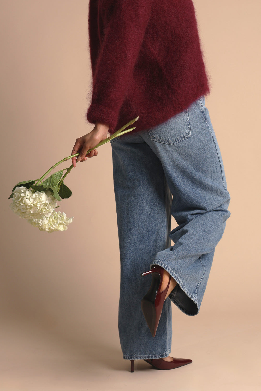 Denim bloom leveälahkeiset farkut