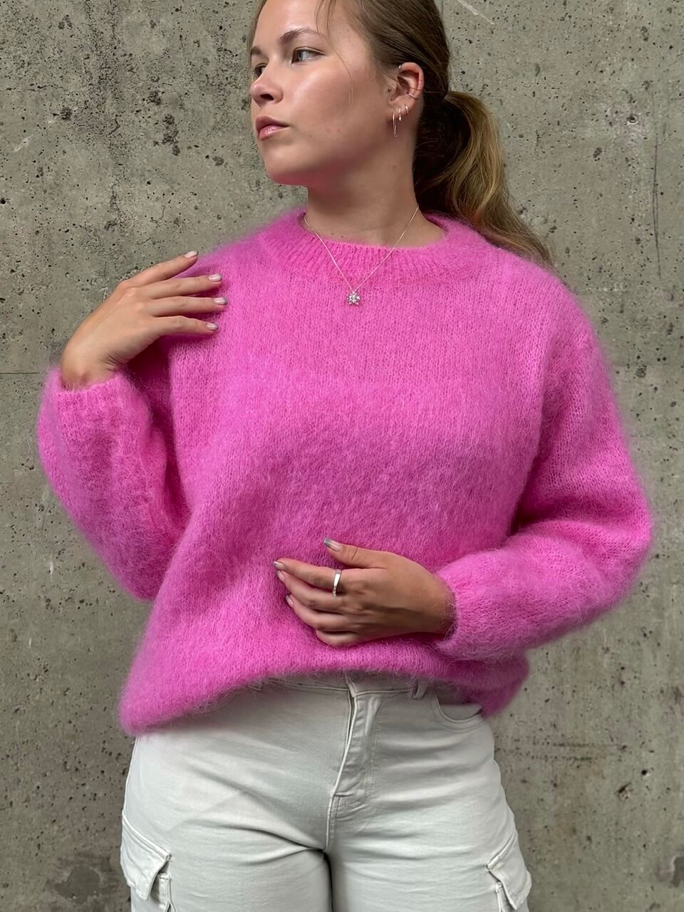 ♡【Mie Ajunar】kid mohair jumper Lucille Thièvre ~ Kid Mohair Wrap Top | MAIMOUN