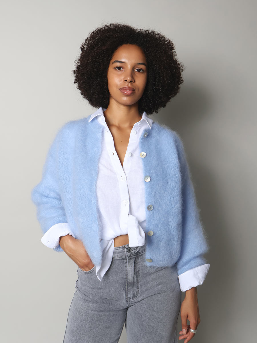 Flow kid mohair cardigan