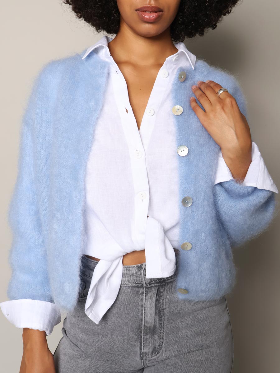 Flow kid mohair cardigan