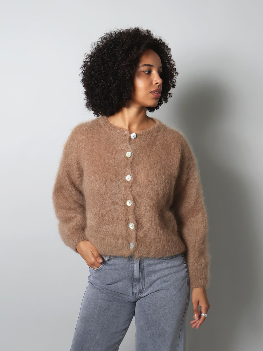 トップス the toe PARASOL KID MOHAIR CARDIGAN THE TOE】Parasol mohair cardigan pink - メルカリ