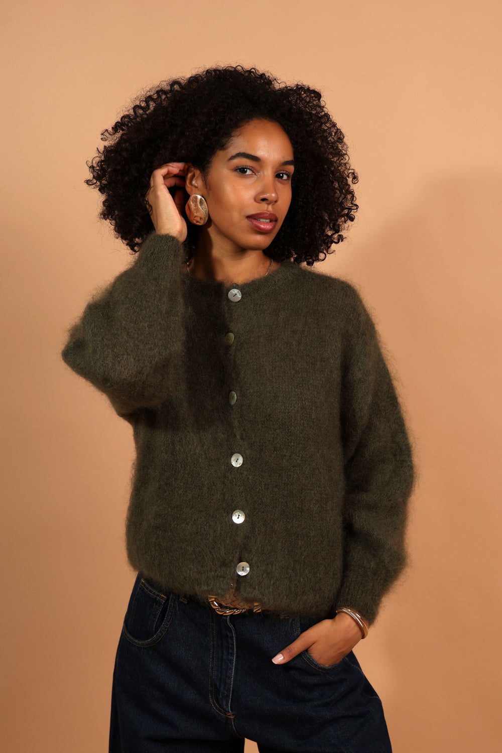 Flow kid mohair cardigan
