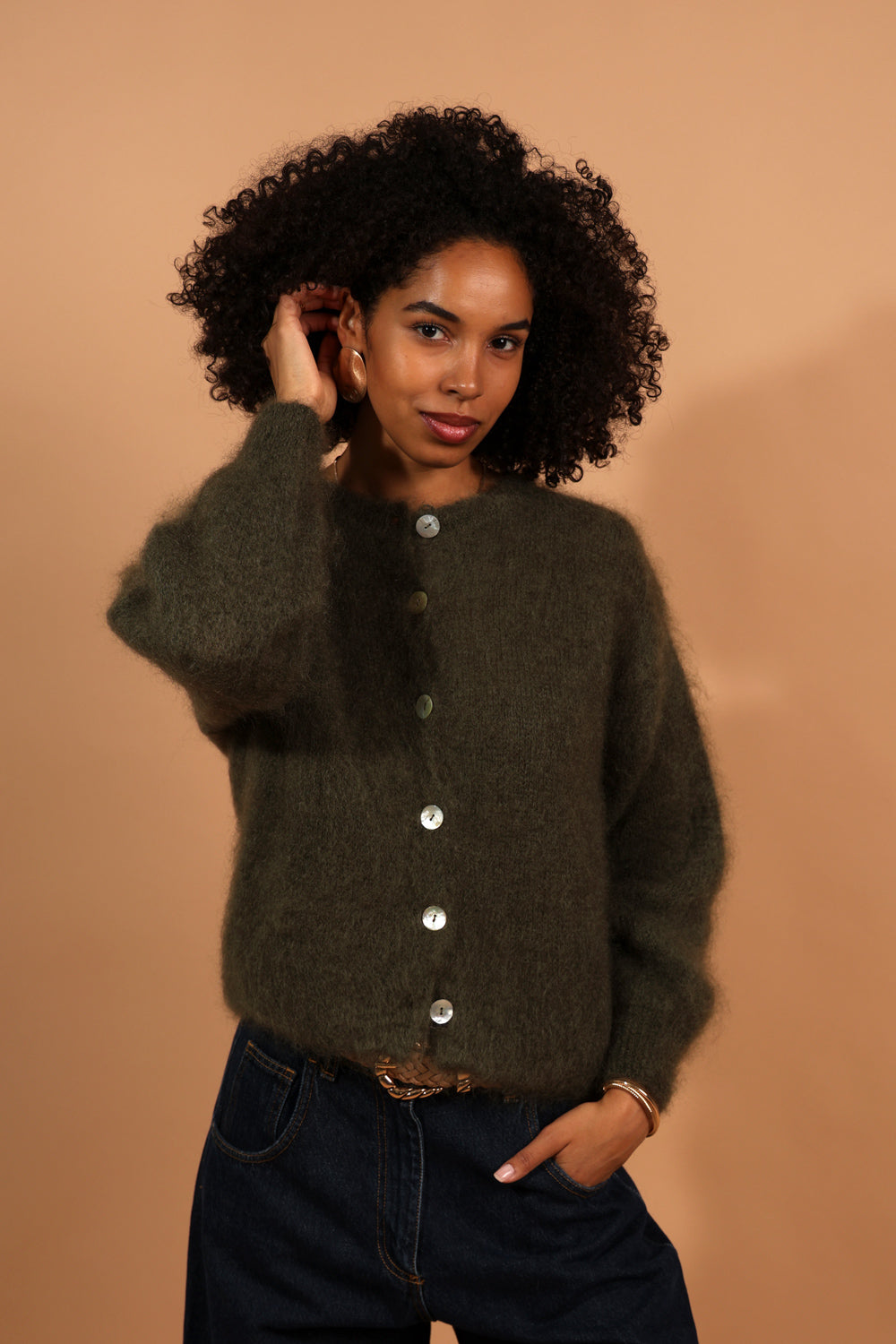 Flow kid mohair cardigan