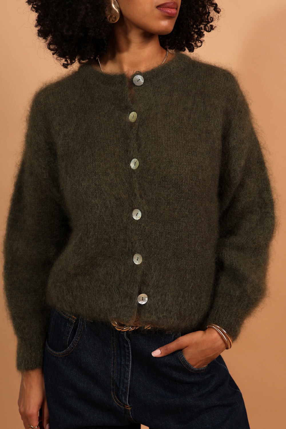 Flow kid mohair cardigan