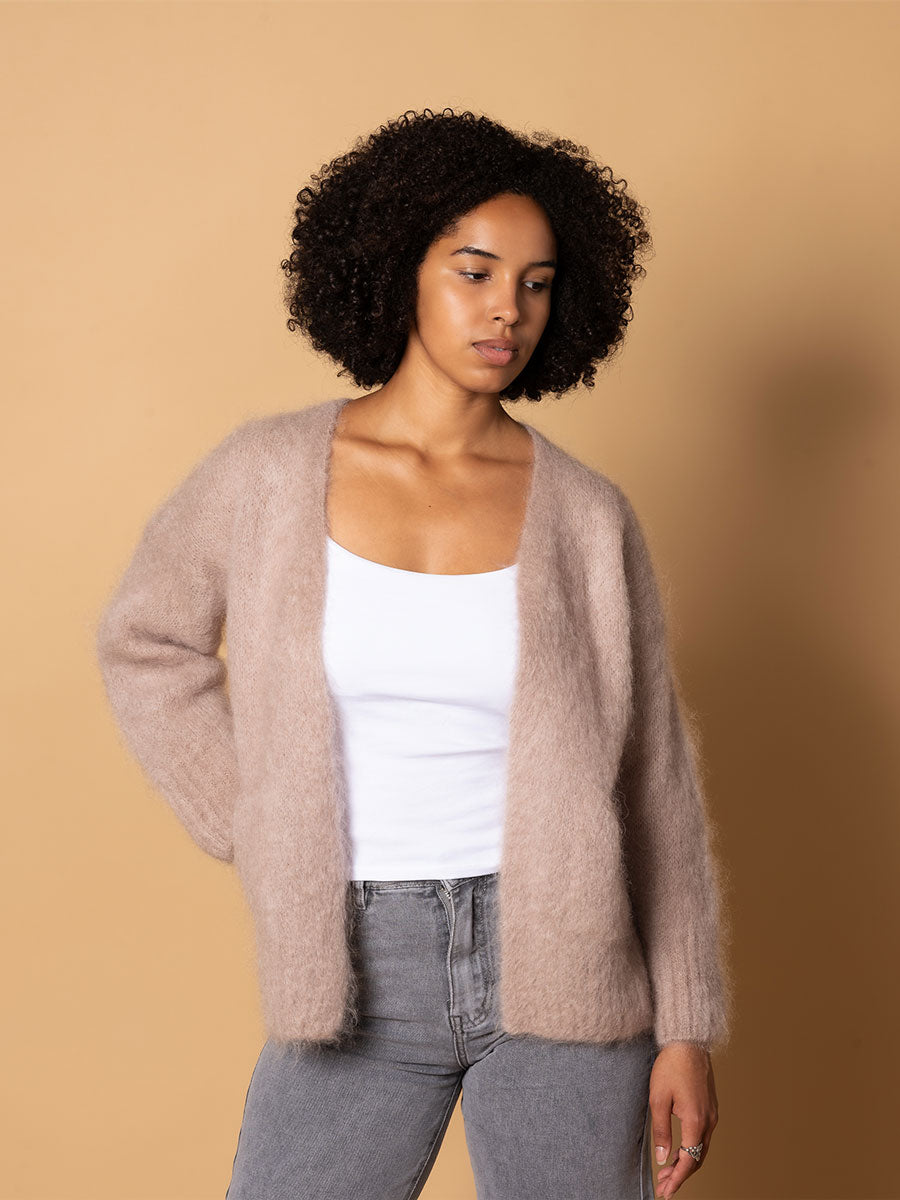 epa 【kid mohair mini cardigan”GRY”】 kid mohair mini cardigan”GRY” - ëpa