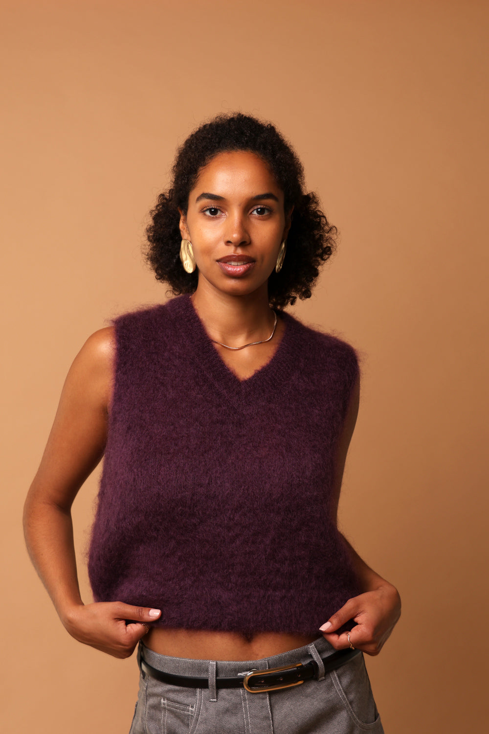 Cozy kid mohair knit top