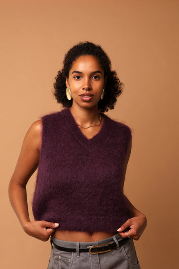Cozy kid mohair knit top