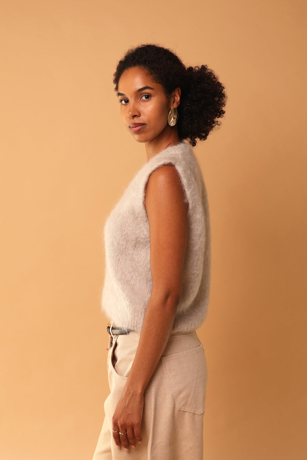 Cozy kid mohair knit top