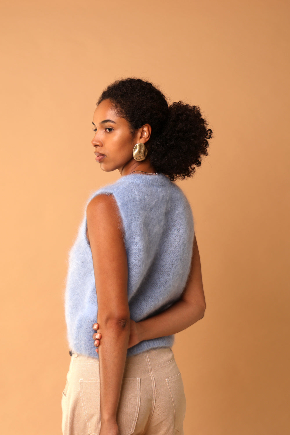 Cozy kid mohair knit top