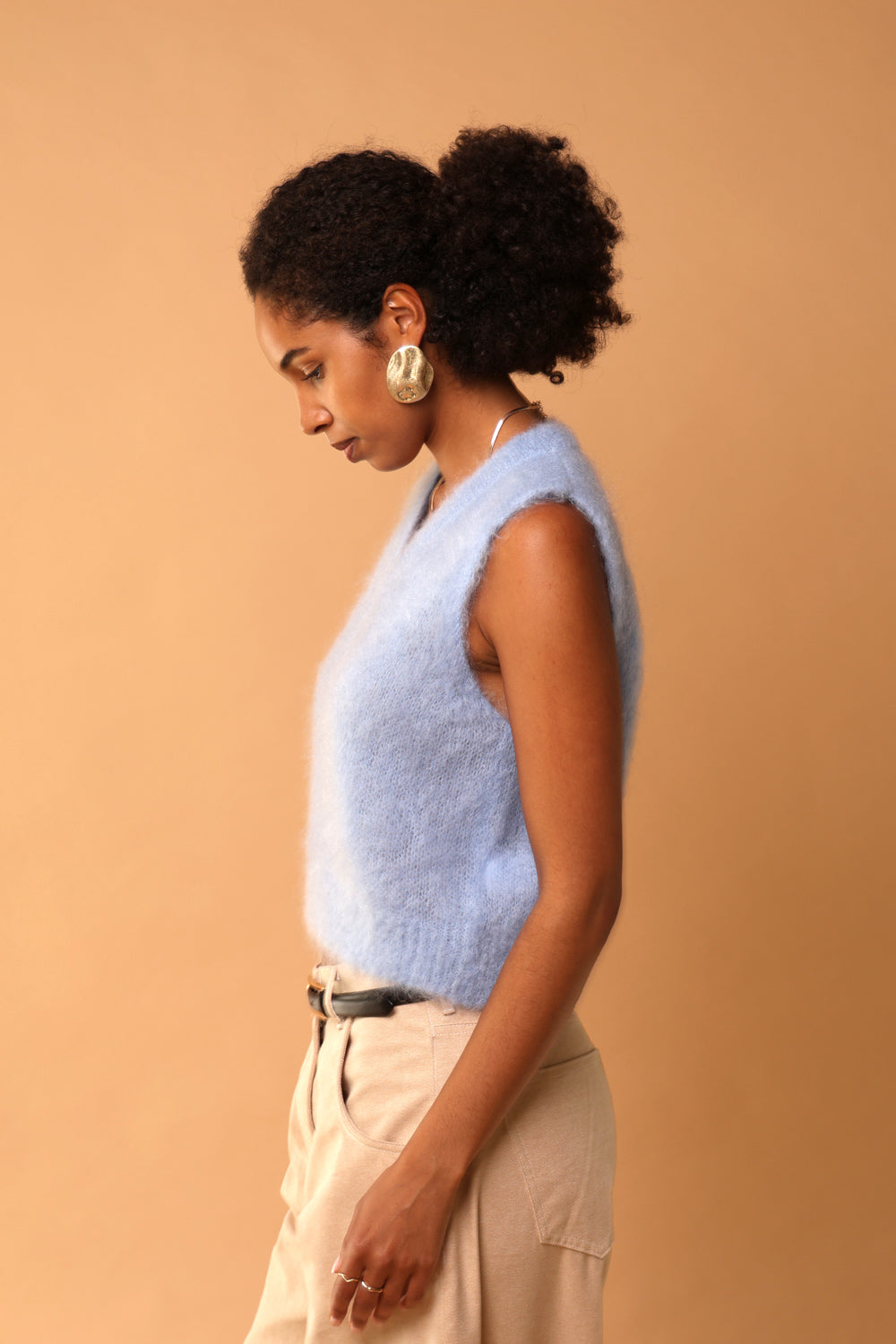 Cozy kid mohair knit top