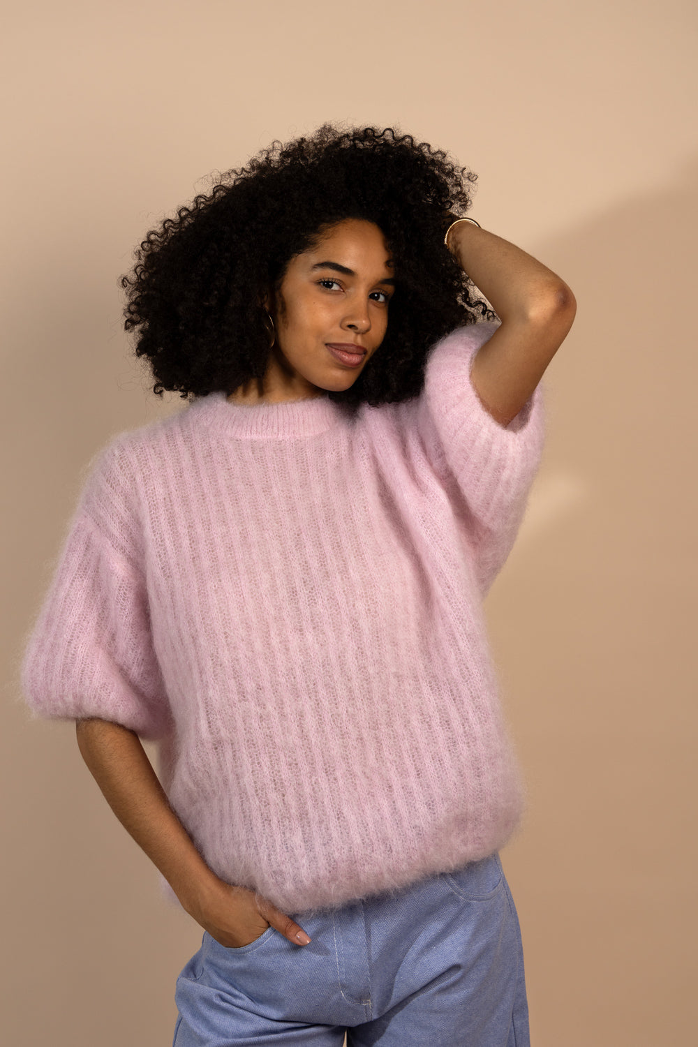 Peace kid mohair neule